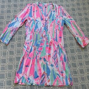 Lilly Pulitzer Pastel Brushstroke Print Mini Dress